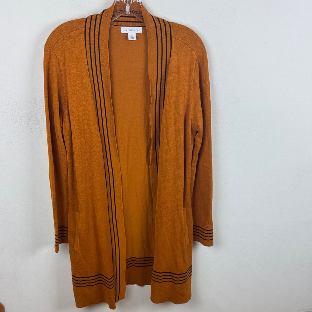 Liz Claiborne Cardigan with Black Stripes